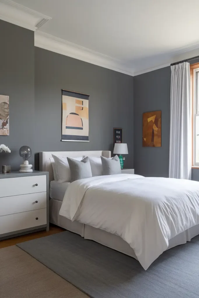 Combine Grey Walls With White Ceilings