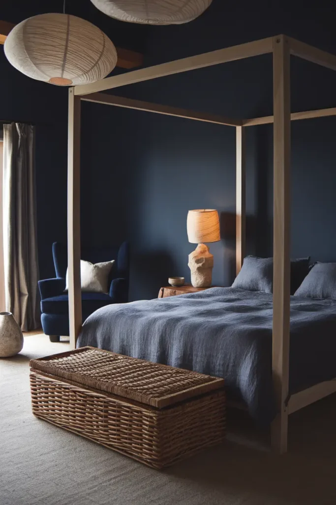 Create a Wabi-Sabi Navy Space