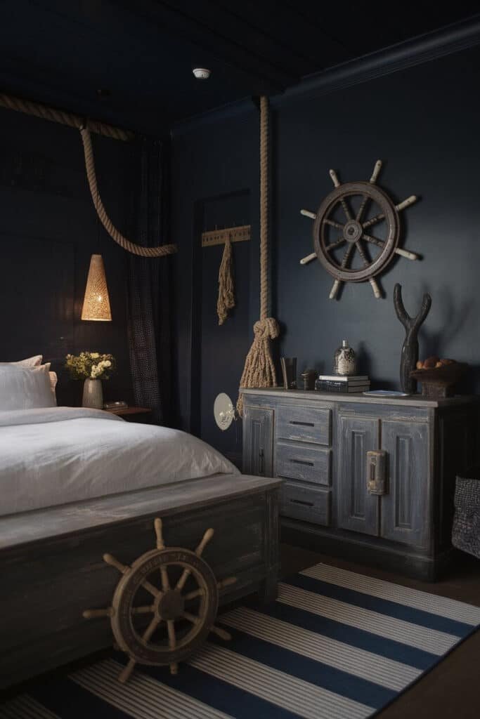 Deep Navy with Nautical Themes