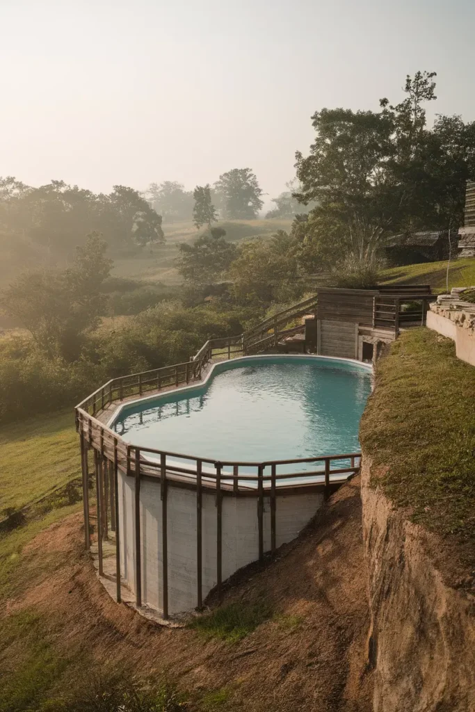 Elevated Pool on a Hillside