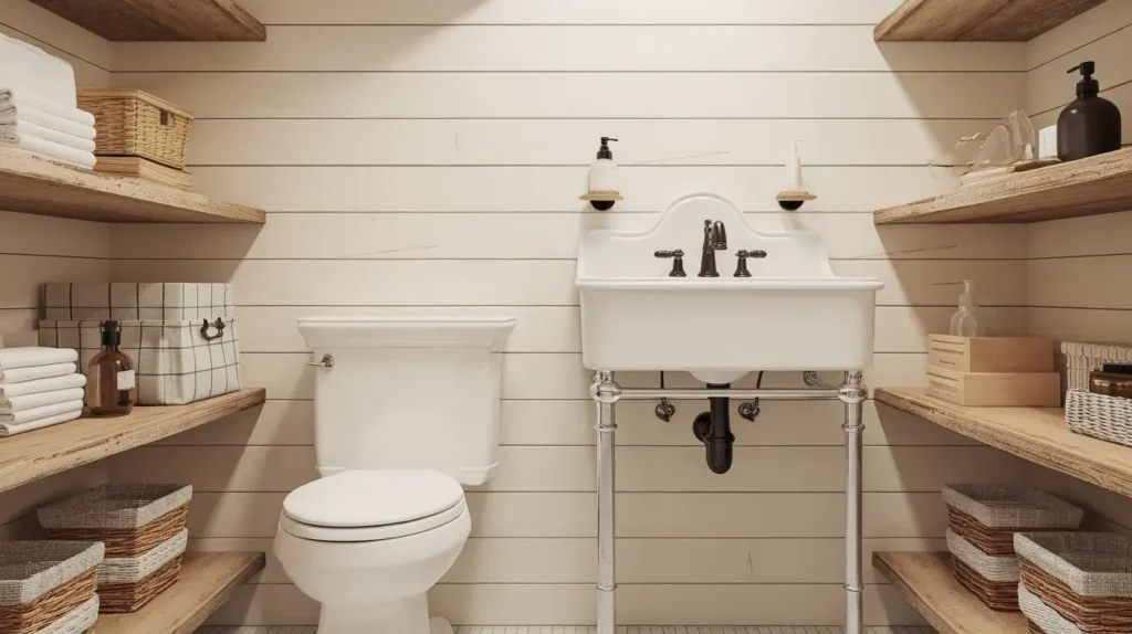 Farmhouse-Style Toilet and Sink