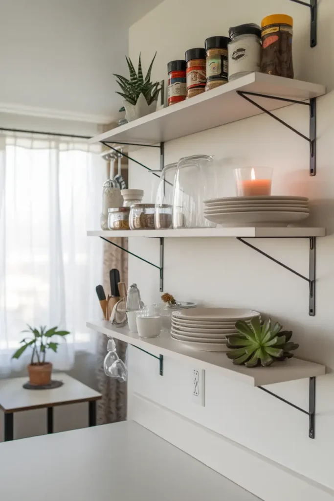 Floating Shelves for Functionality