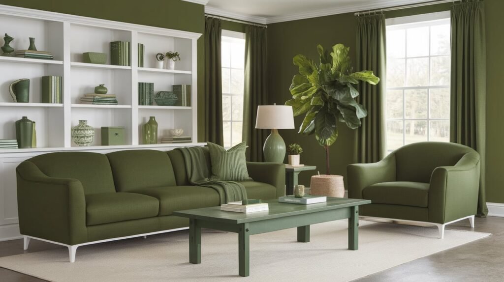 20+ Forest Green Living Room Ideas for a Cozy & Elegant Space