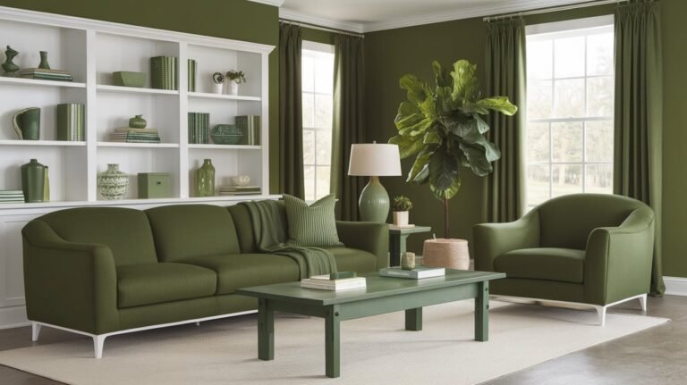 Forest Green Living Room Ideas