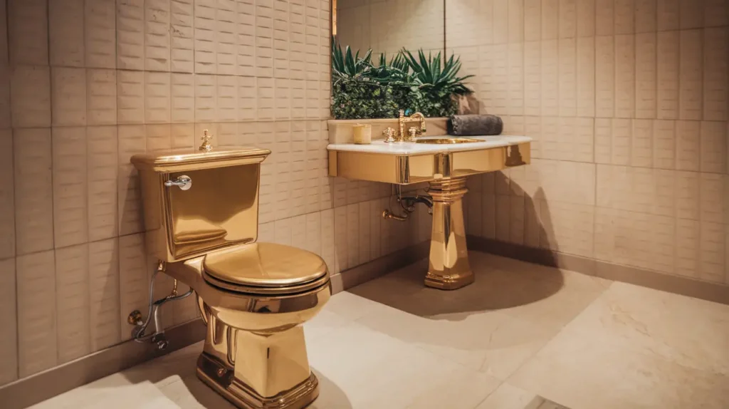 Gold Toilet and Sink