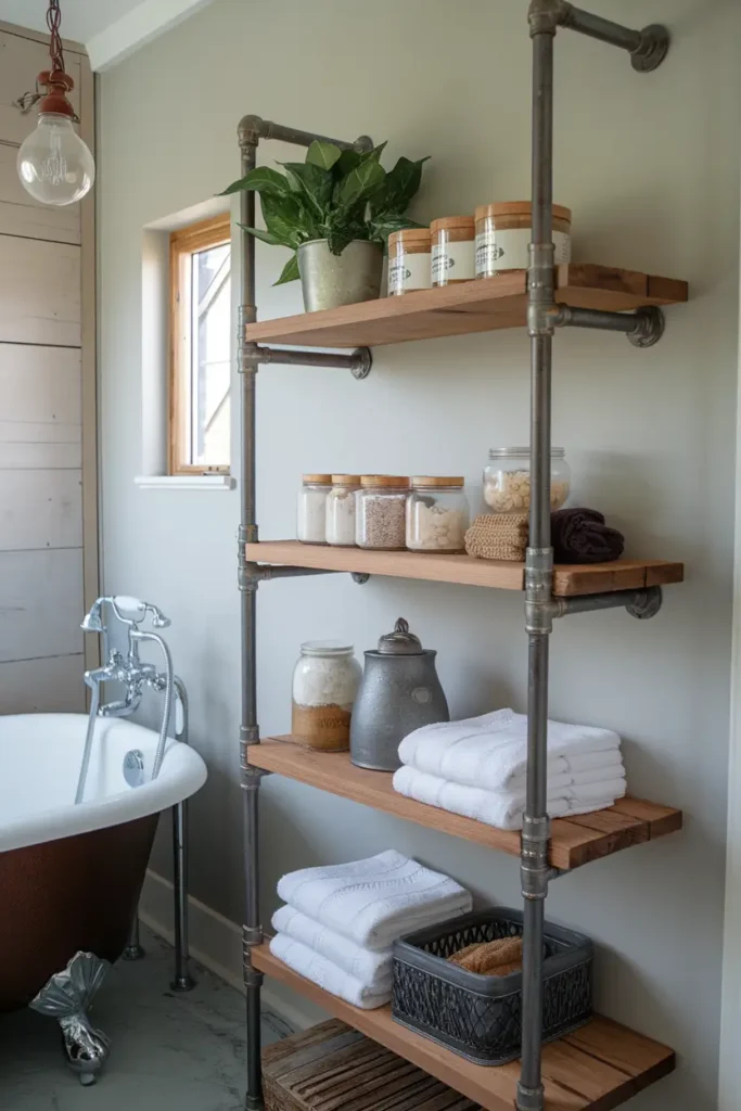 Industrial Pipe Shelves