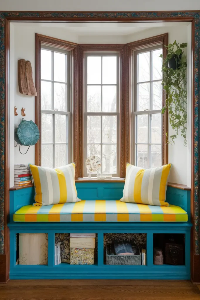 Install a Colorful Window Seat