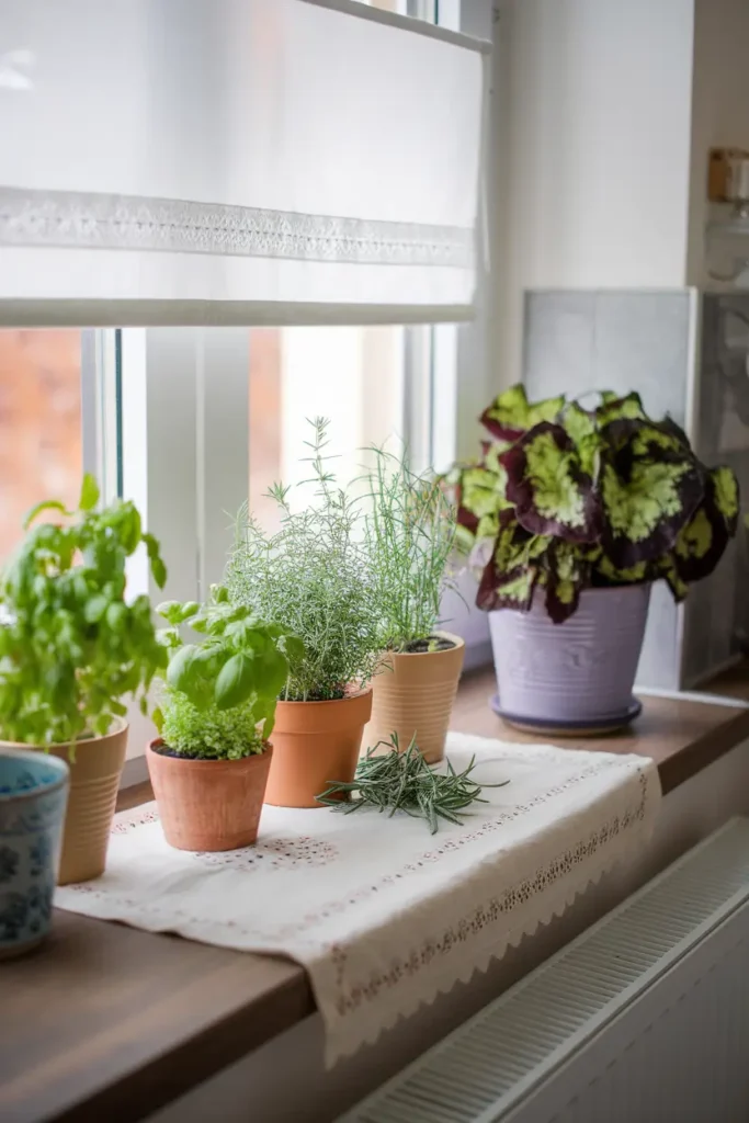 Kitchen Windowsill Herb Garden
