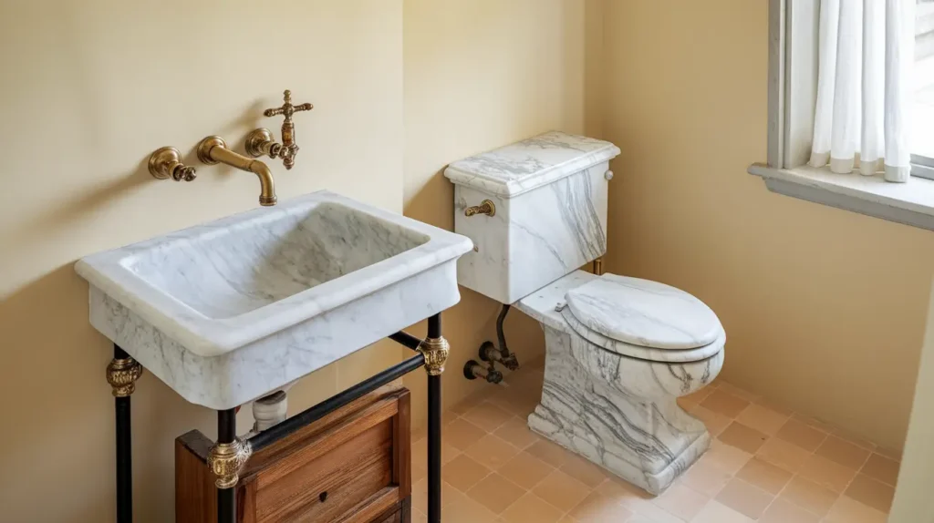 Marble Toilet and Sink