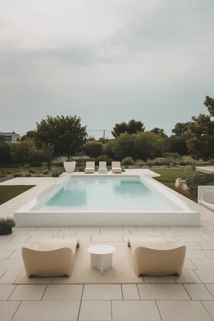 Minimalist White Pool