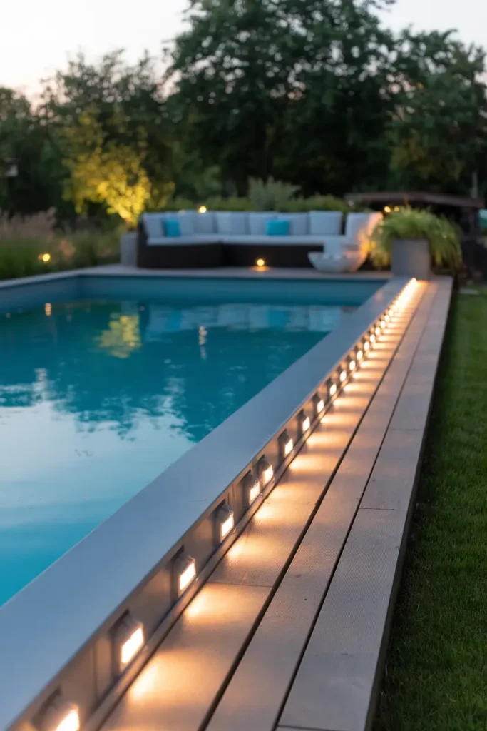 Modern Pool with LED Lighting