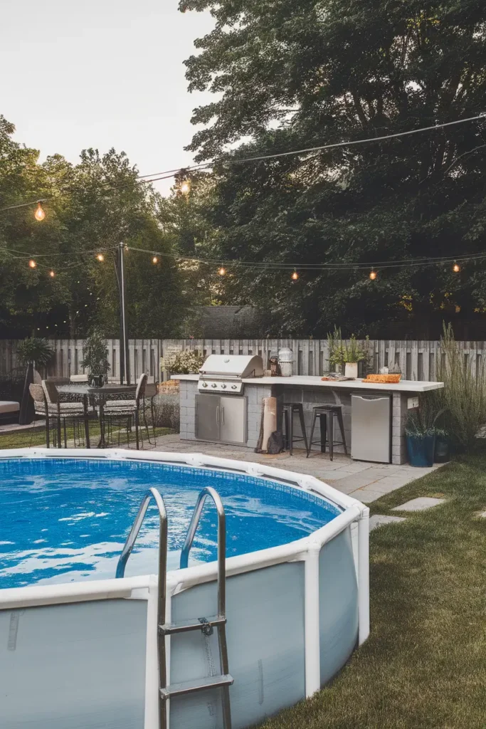 Outdoor Kitchen and Pool Combo
