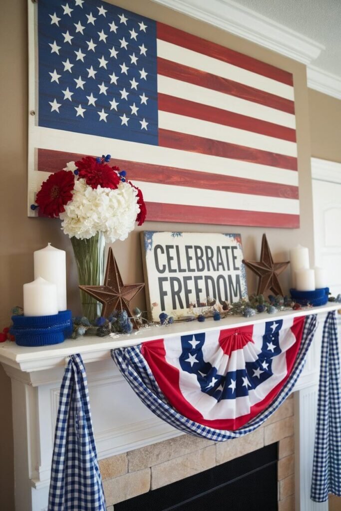 Patriotic Mantel for Summer Holidays