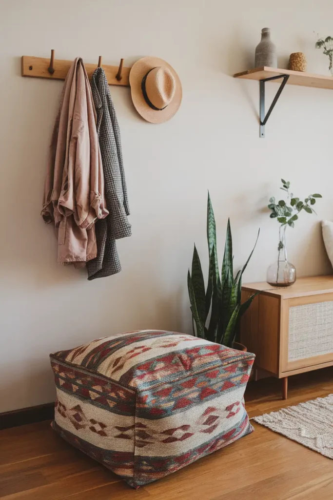 Place a Pouf or Floor Cushion