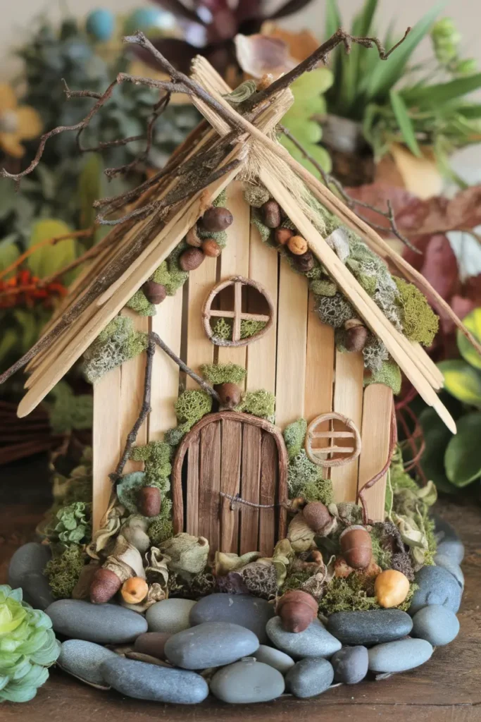 Popsicle Stick Fairy Home