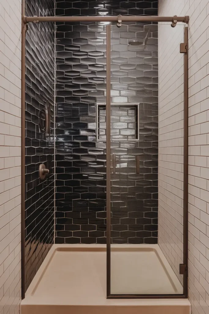 Textured Black Tiles