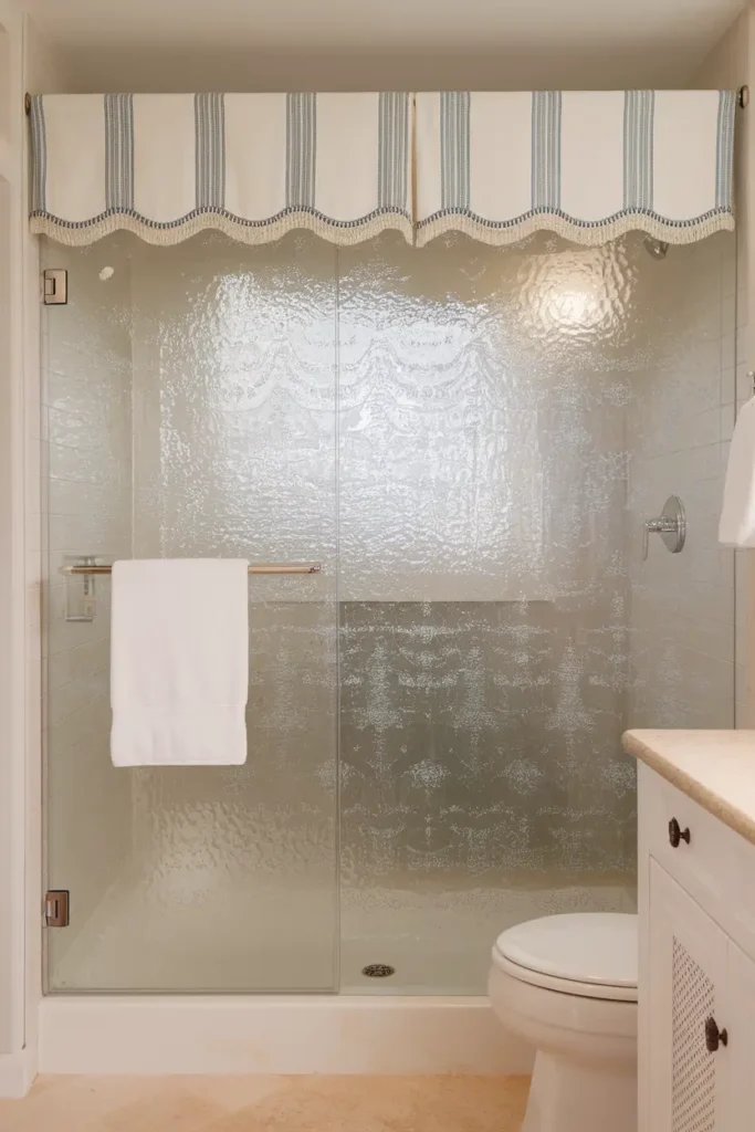 Textured Glass Panels with Valances