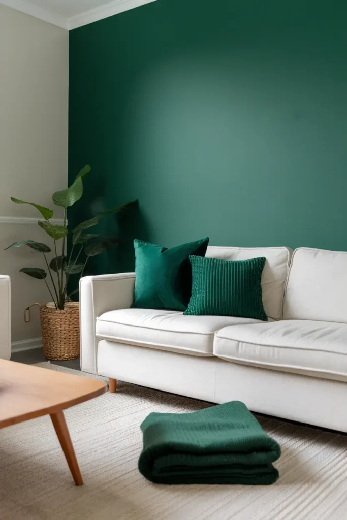 Use Green Throw Pillows and Blankets