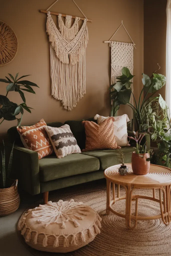 Use Green in Boho Styling
