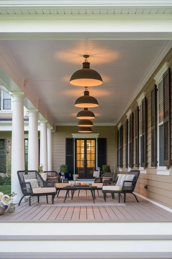 Use Multiple Pendants on Larger Porches