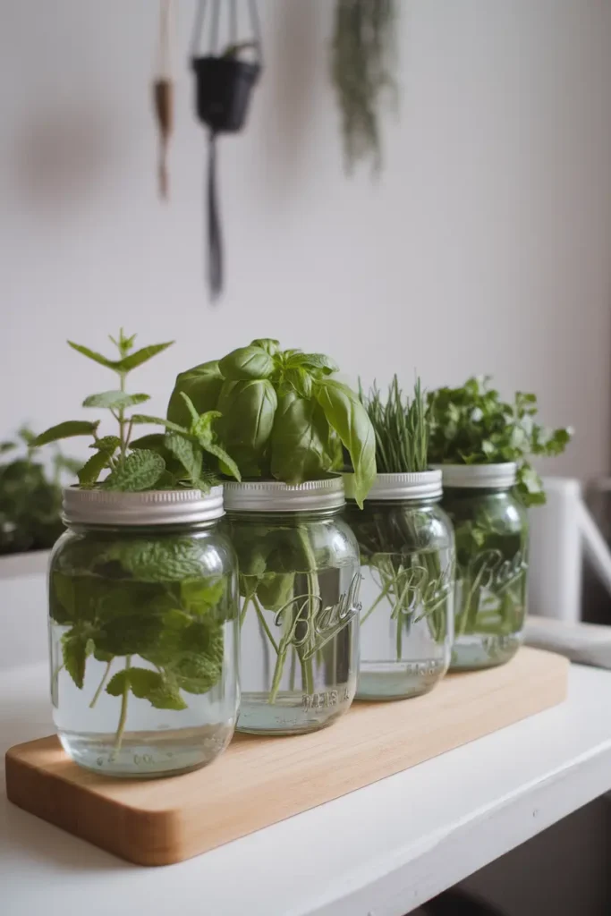 Growing Herbs Indoors in Water