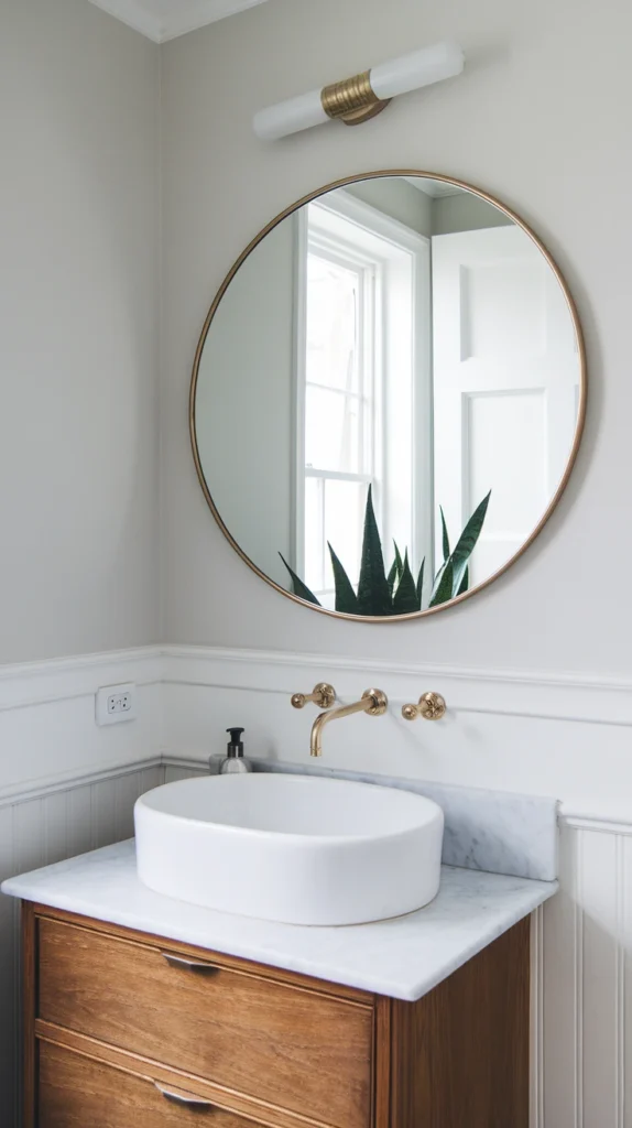 Circular Mirror with Thin Frame