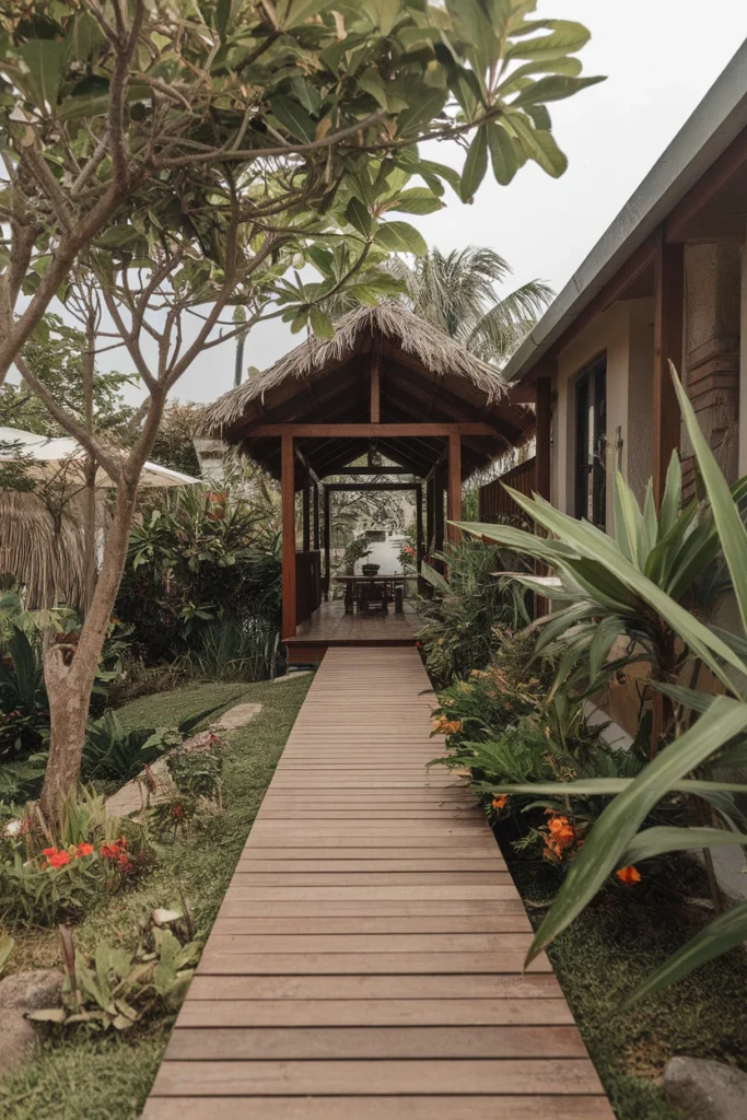 Composite or Wooden Plank Pathway