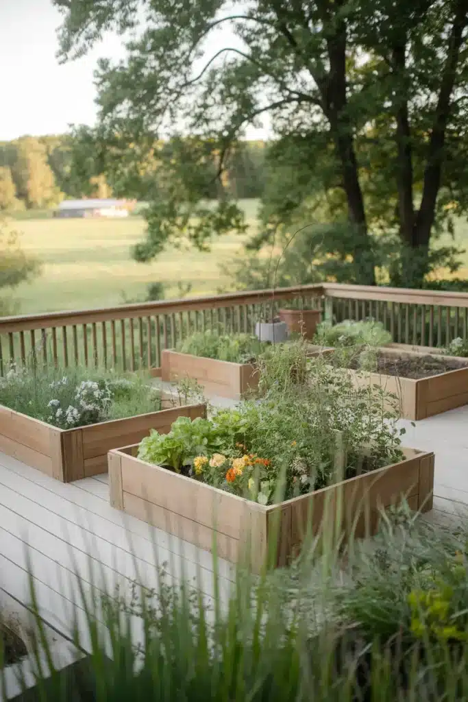  Deck with Raised Garden Beds