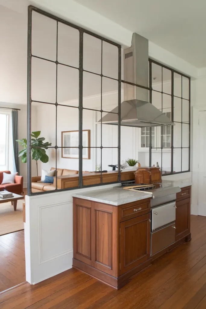 Glass Panels with Metal Frames