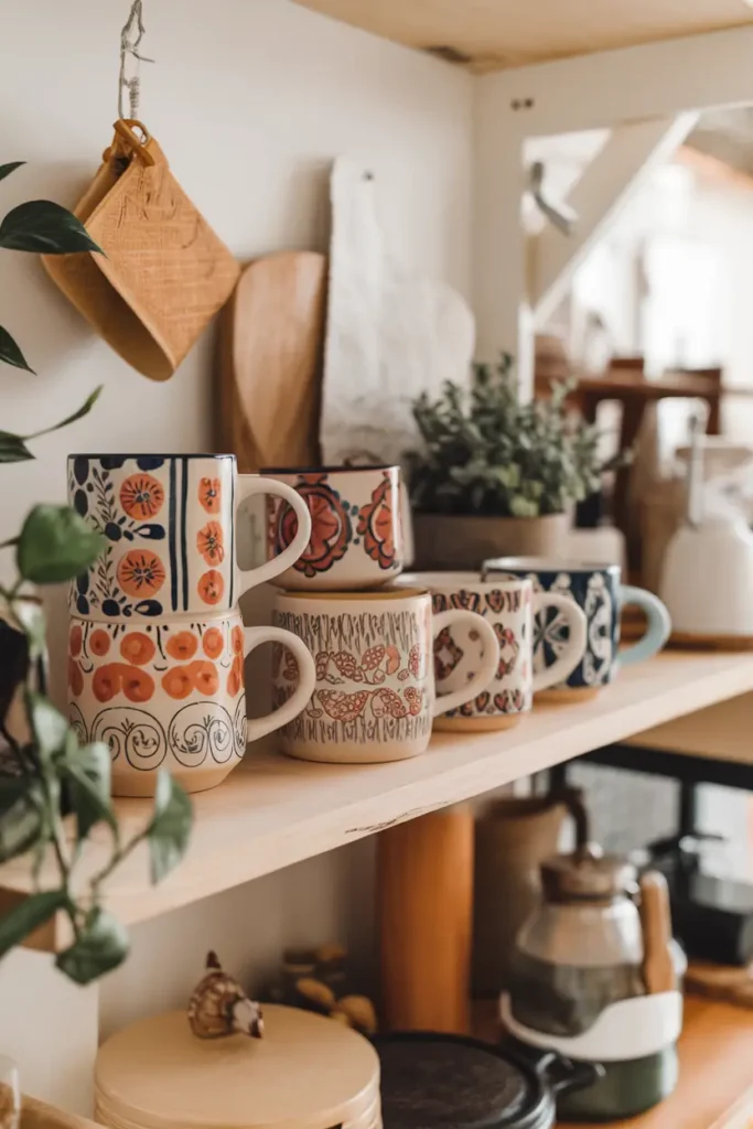 Hand-painted ceramic mugs