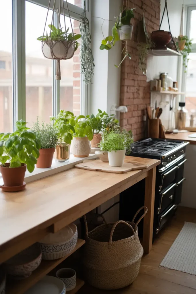 Herb garden windowsill
