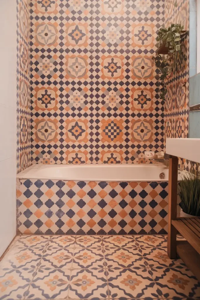 Install Eclectic Patterned Tiles