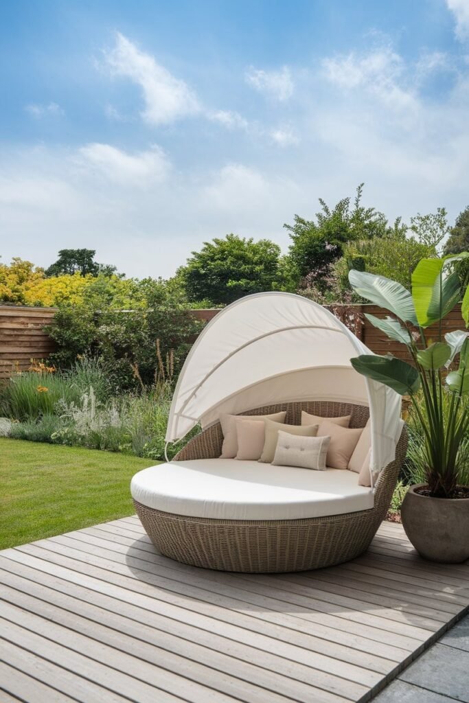 Install an Outdoor Daybed with Canopy