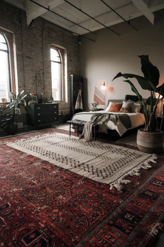 Layer Rugs for Depth 