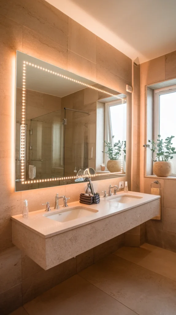 Mirrors with Built-In Lighting Features