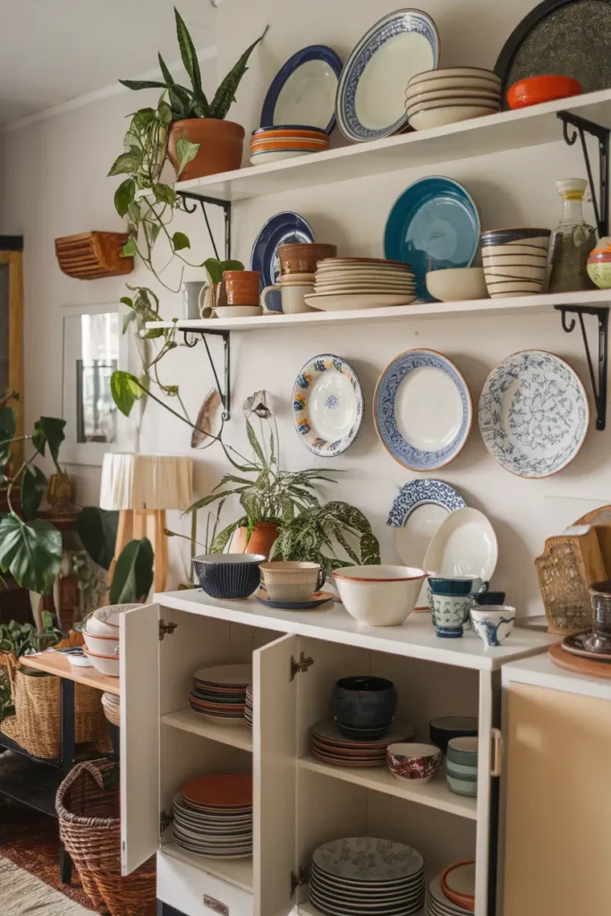 Mismatched vintage ceramics