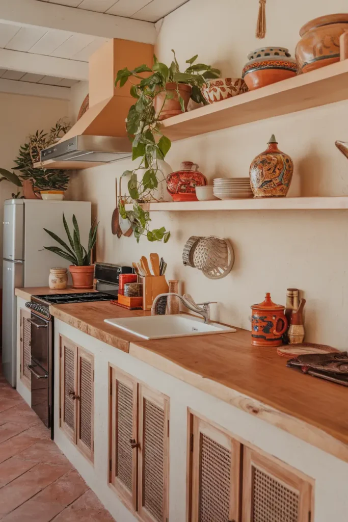 Natural wood countertops