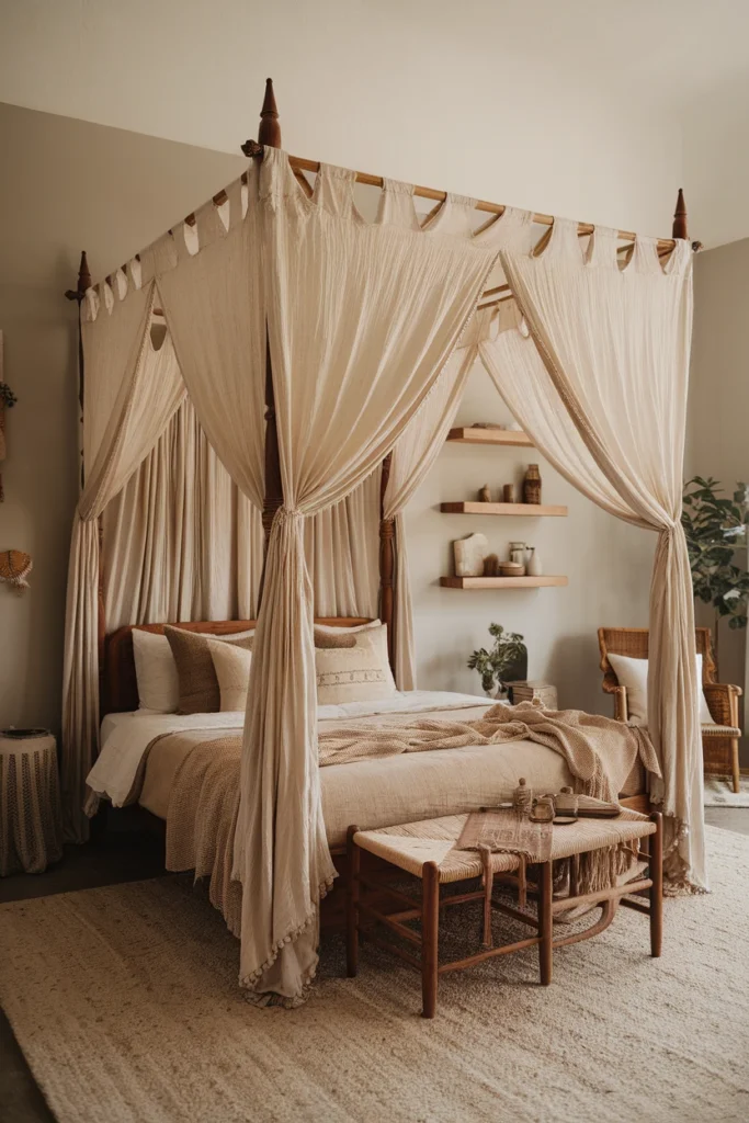 Opt for a Canopy or Gauzy Drapes