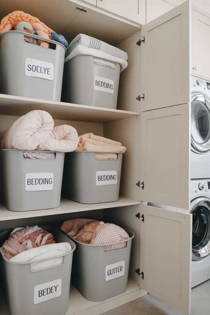 Place Oversized Bedding in Laundry Rooms