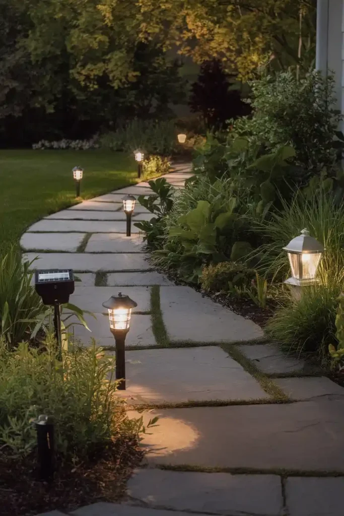 Solar Lighting Along the Pathway