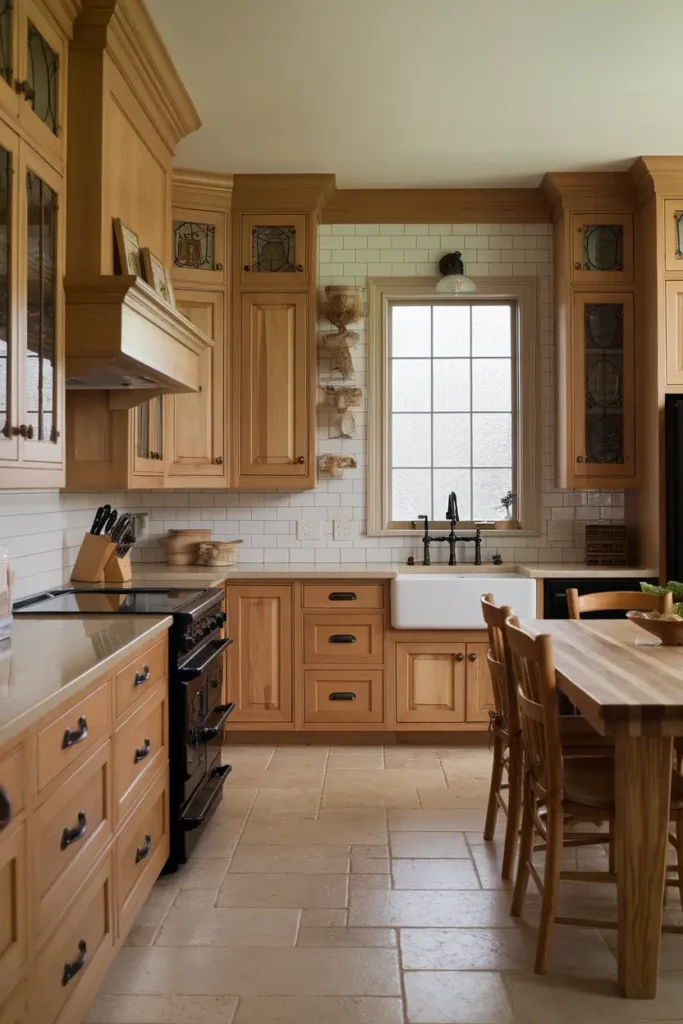 Use Natural Wood Cabinets