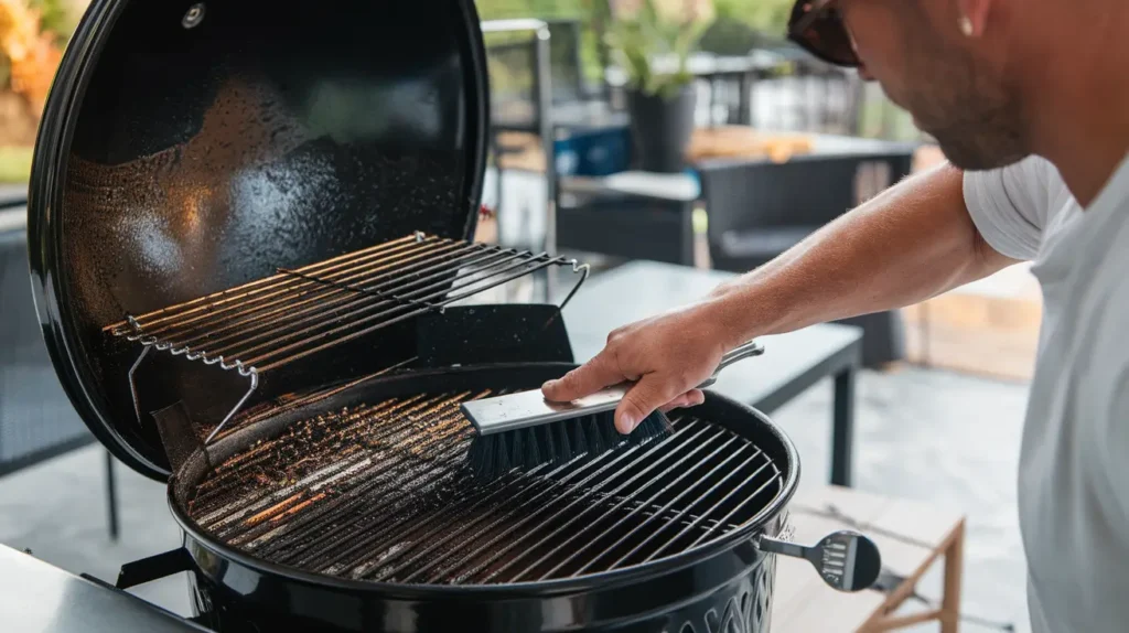 how to clean bar b q grill