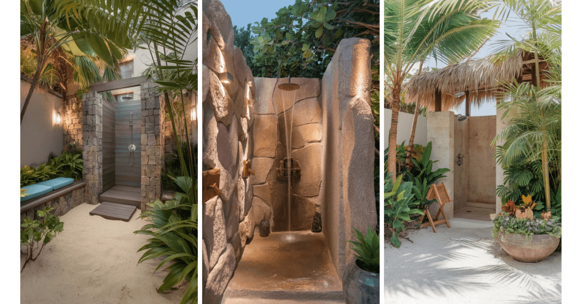 Beach Inspired Outdoor Shower Ideas