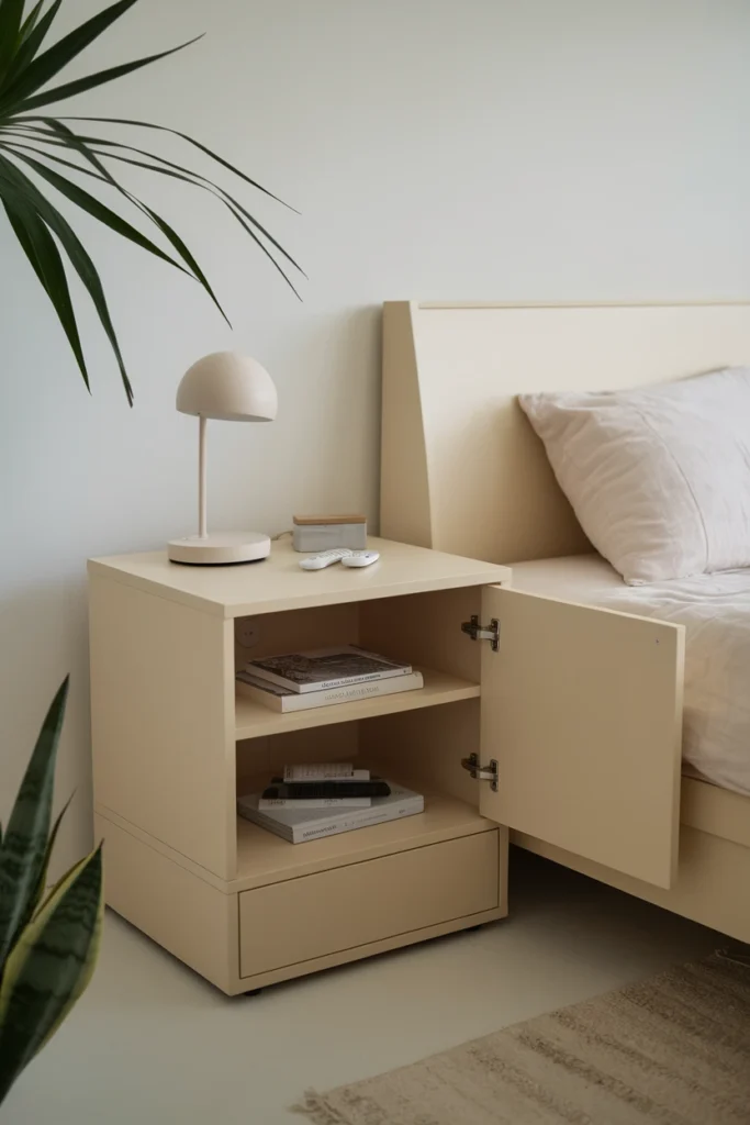 Cabinet Nightstands to Conceal Clutter