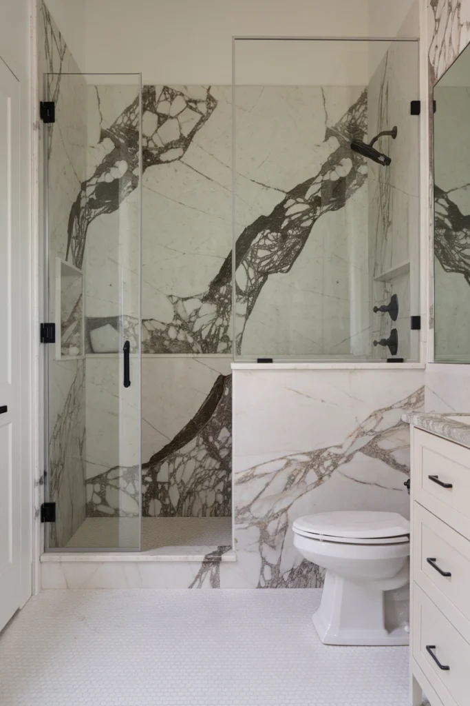 Floor-to-Ceiling Marble Enclosures