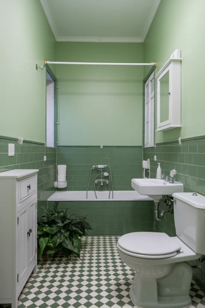 Green and White Contrast