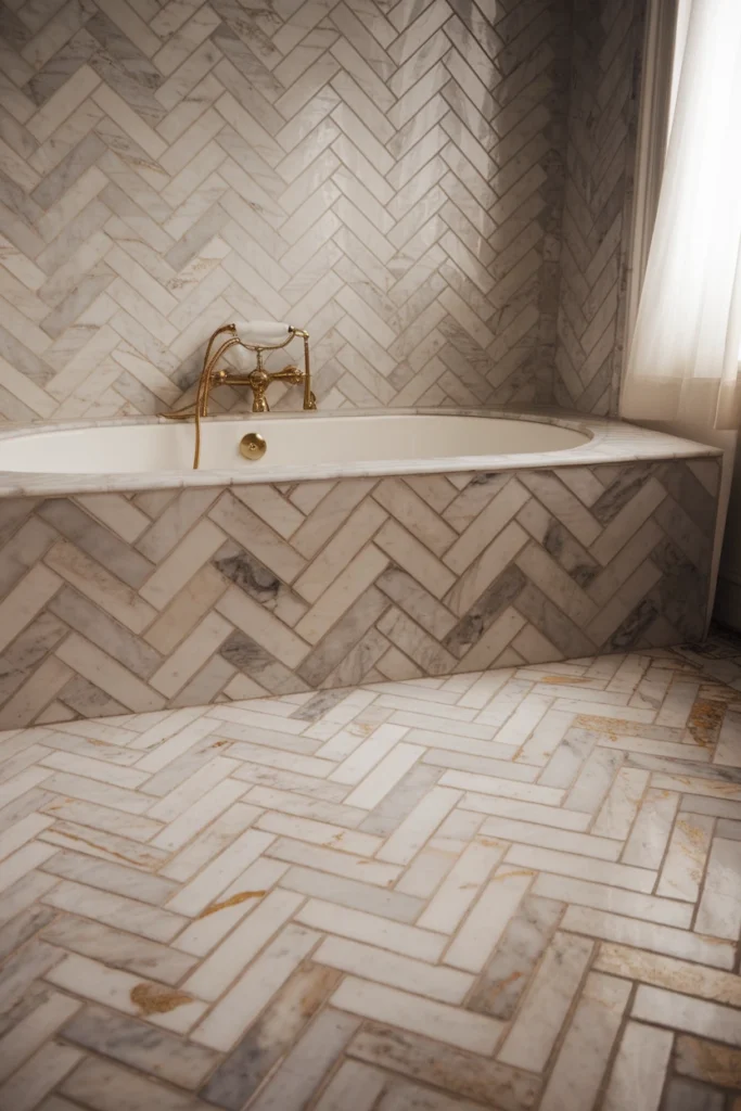 Herringbone Marble Pattern