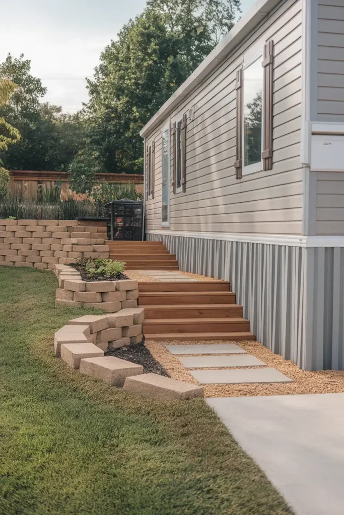  Install Skirting and Hardscaping
