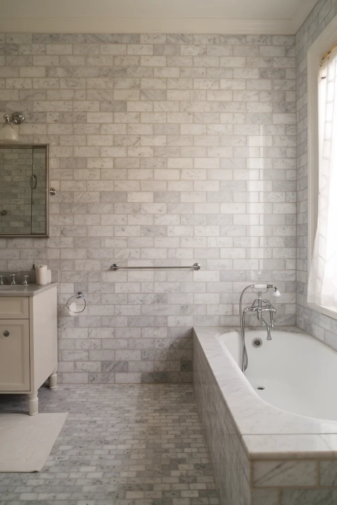 Marble Subway Tiles for Urban Charm