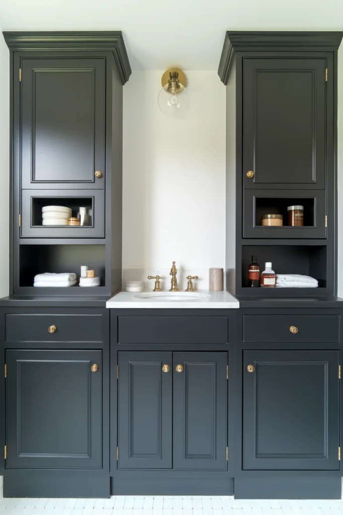 Matte Black Cabinets 